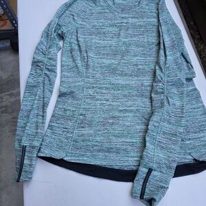 Heathered Mint Active Long Sleeve Top